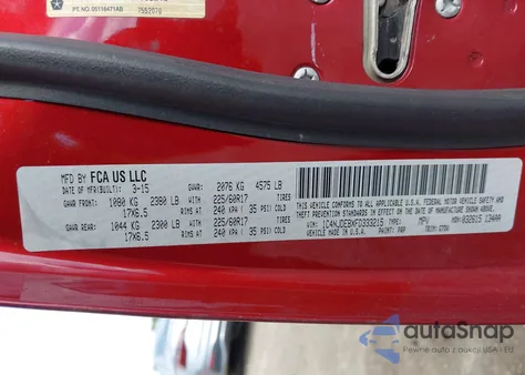 2015 Jeep Compass Latitude from USA, damaged, VIN 1C4NJDEBXFD333215